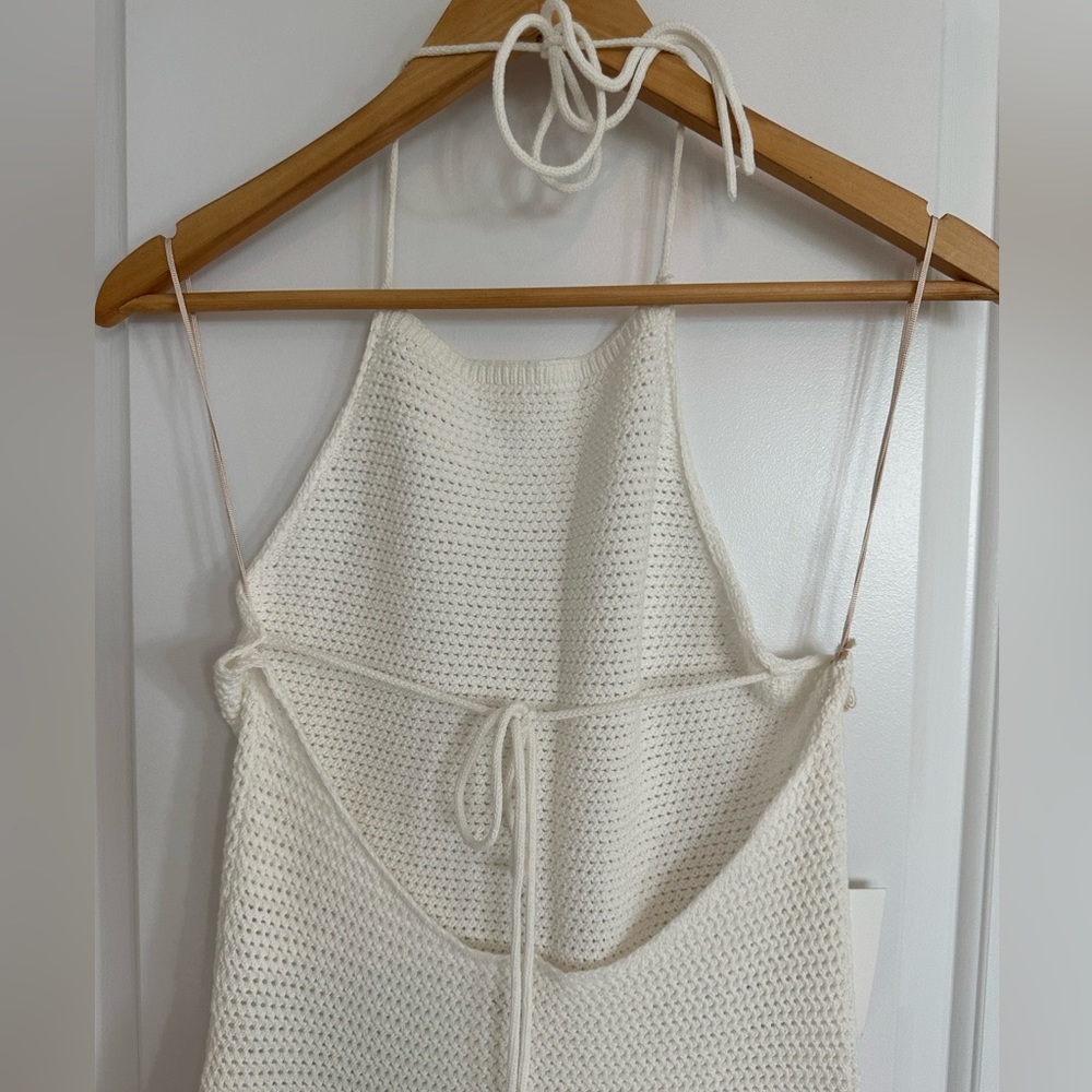 Aritzia Wilfred Crochet Halter Dress Size Medium - Picture 11 of 13